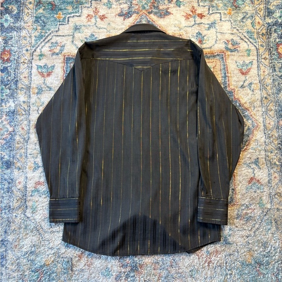 Vintage Panhandle Slim Pinstriped Button-up Shirt Large - Picture 2 of 4